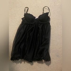 VICTORIA SECRET BLACK BABYDOLL 34B